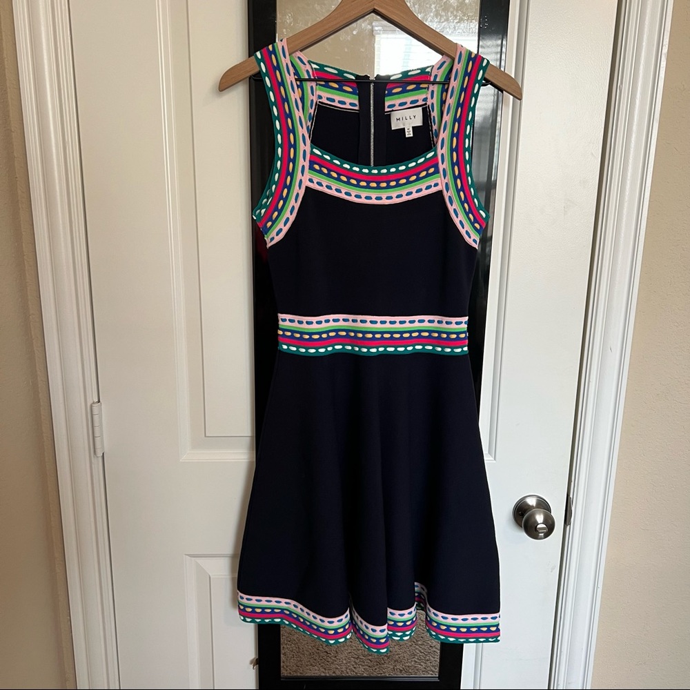 Milly New York Multicolor Trim Dress